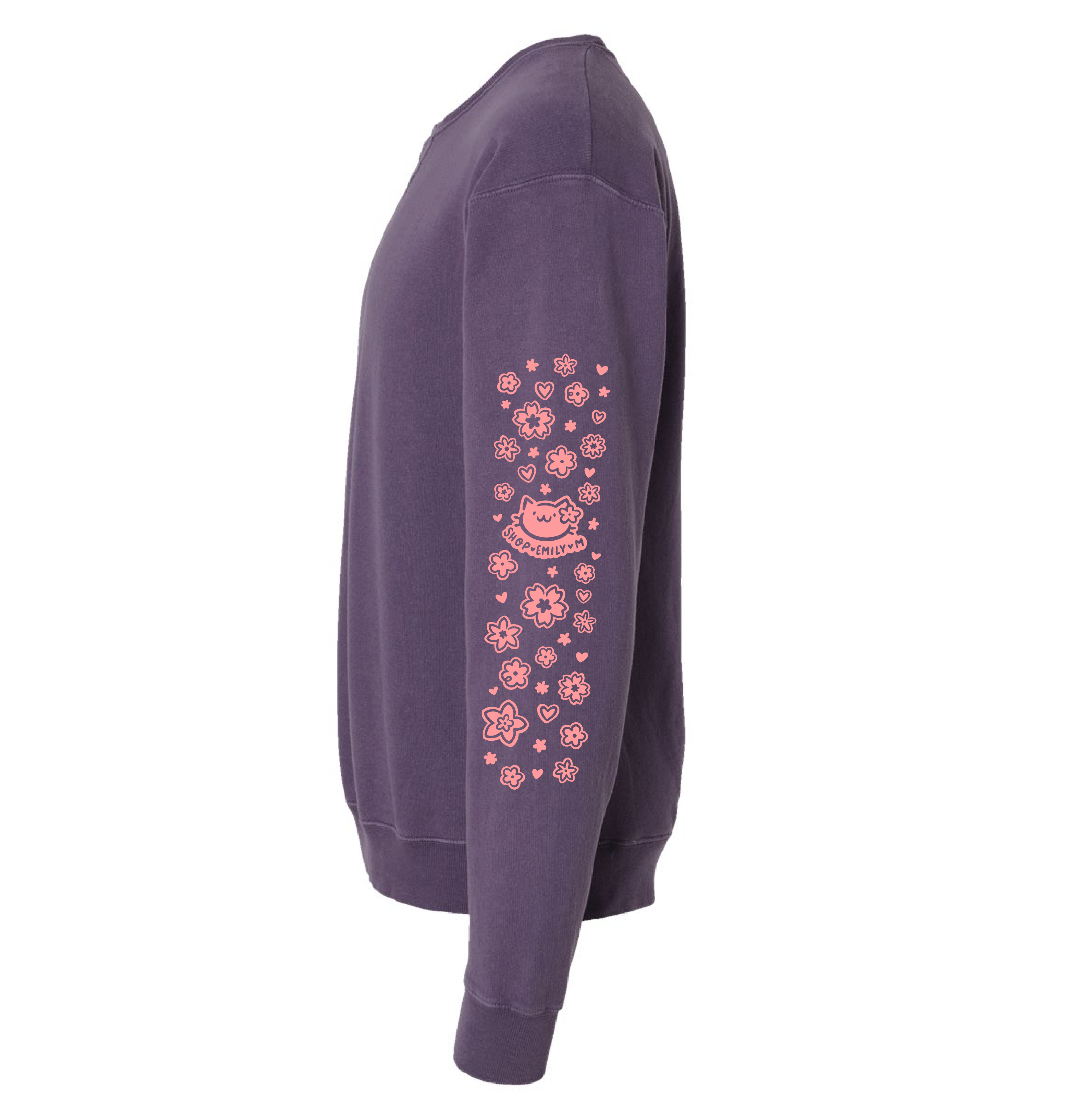 Cats & Flowers Crew Neck