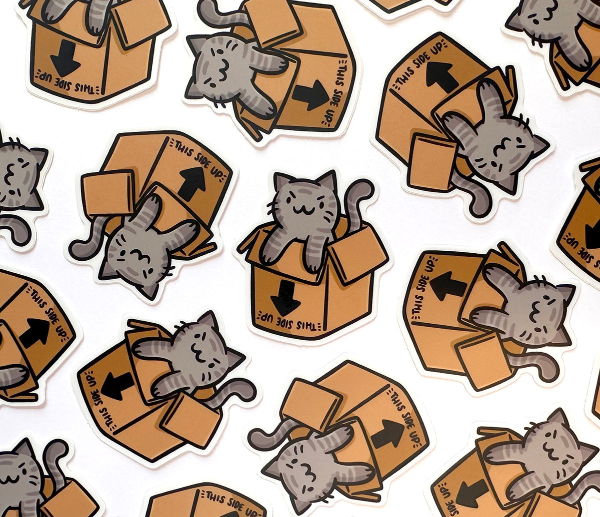 Box Cat Mini Sticker