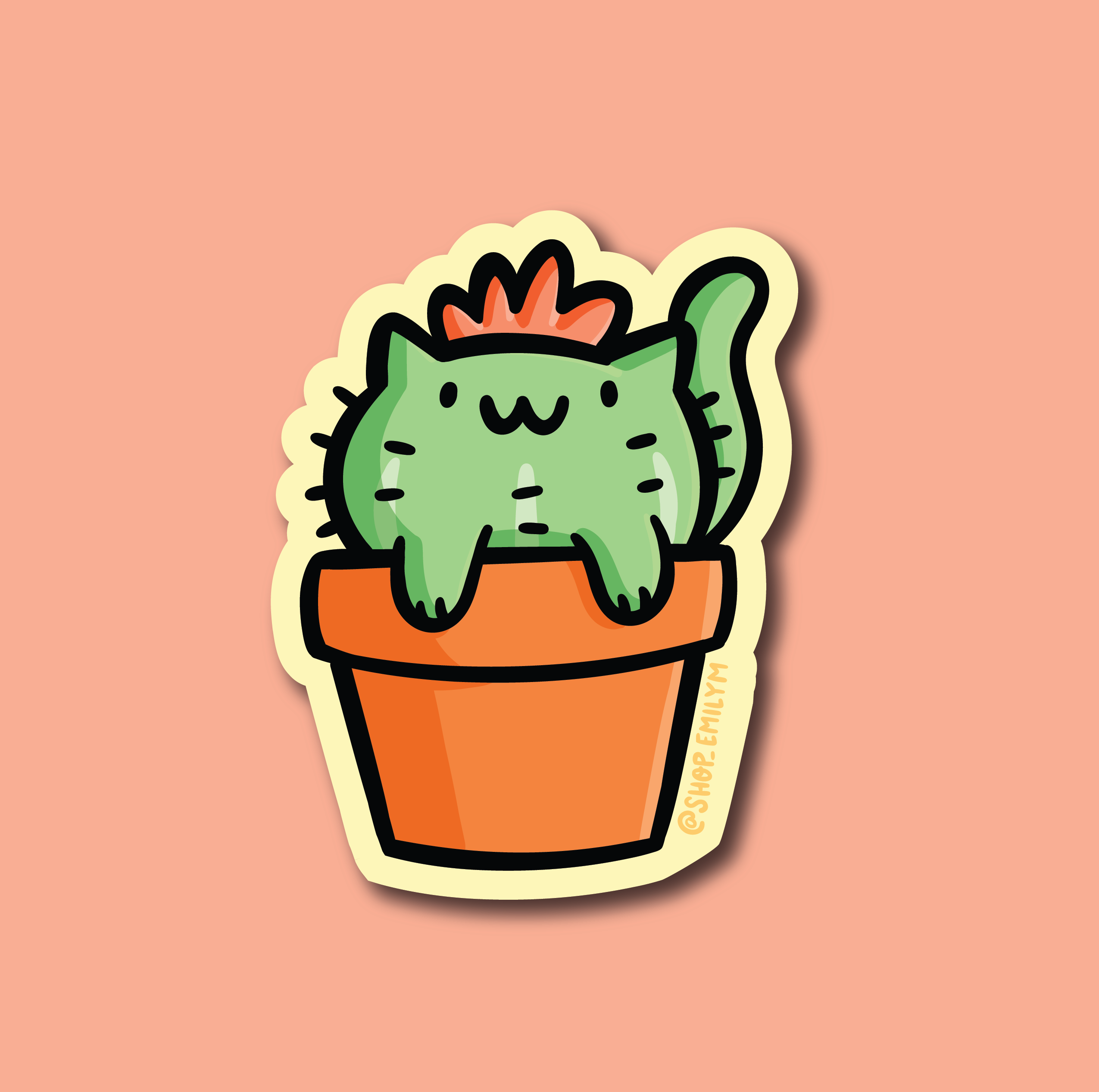 Cactus Cat Sticker