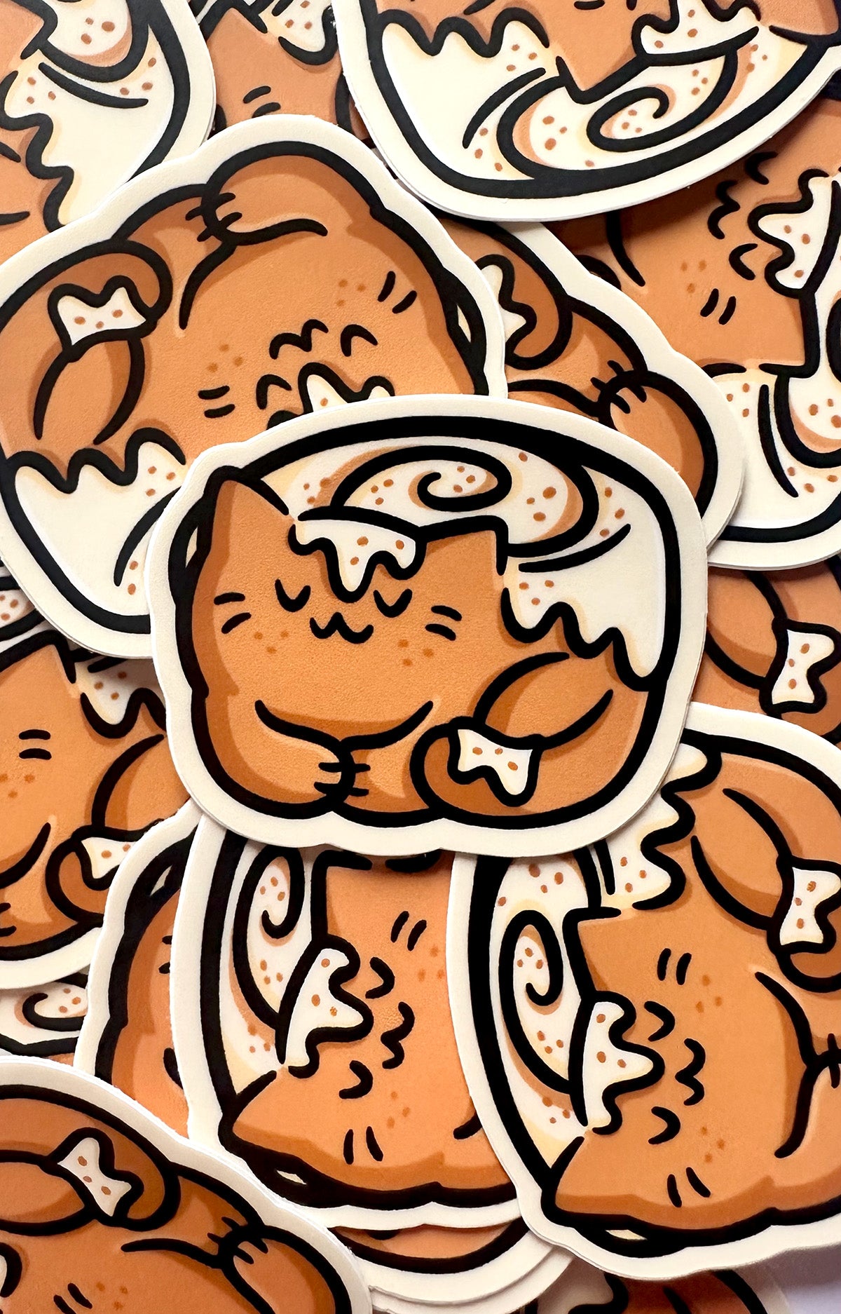 Cinnamon Roll Cat Mini Sticker