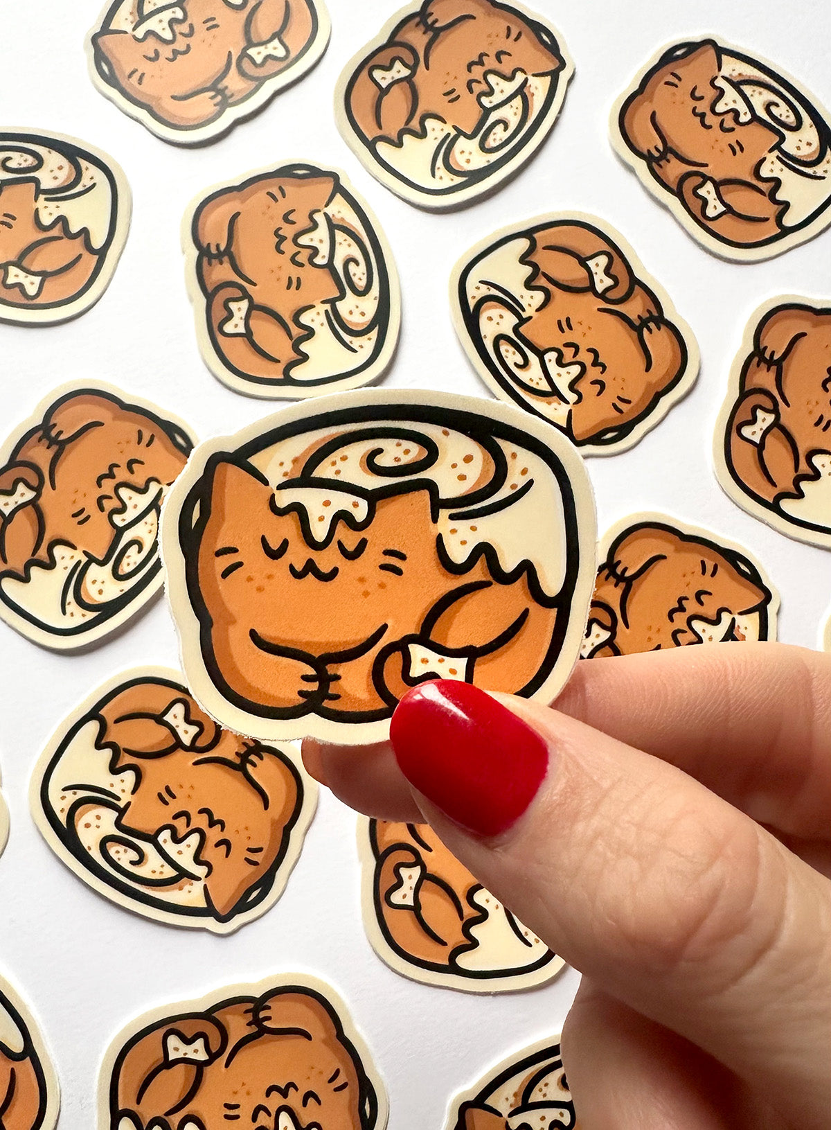 Cinnamon Roll Cat Mini Sticker