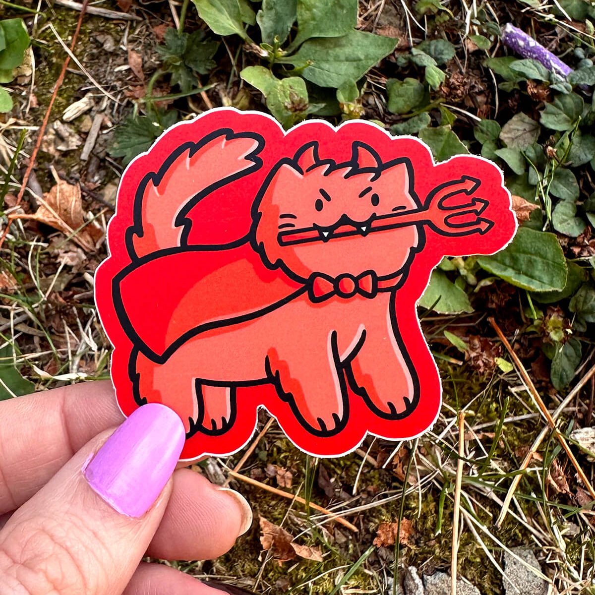 Devil Cat Sticker