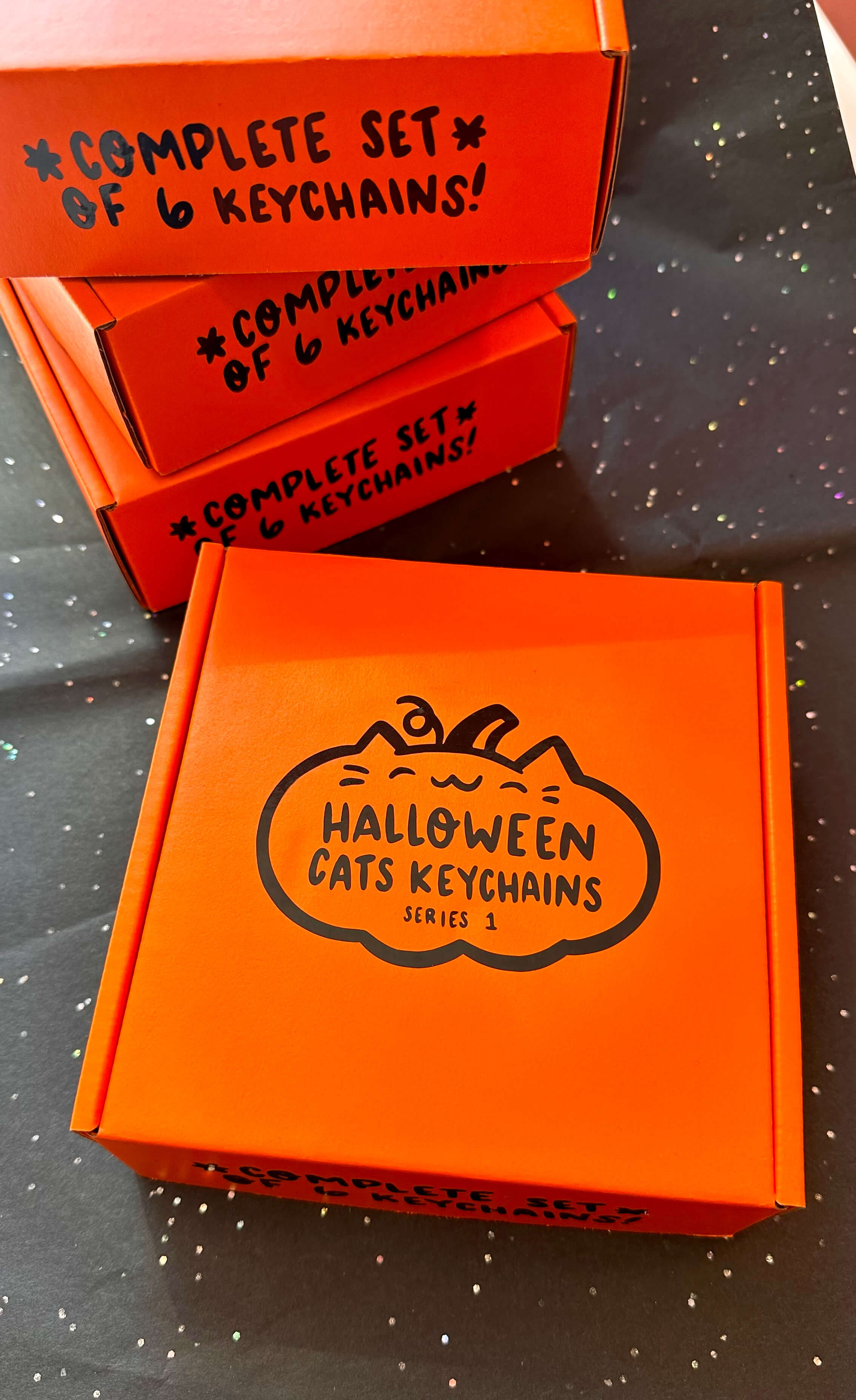Halloween Cats Keychains! *COMPLETE SET*