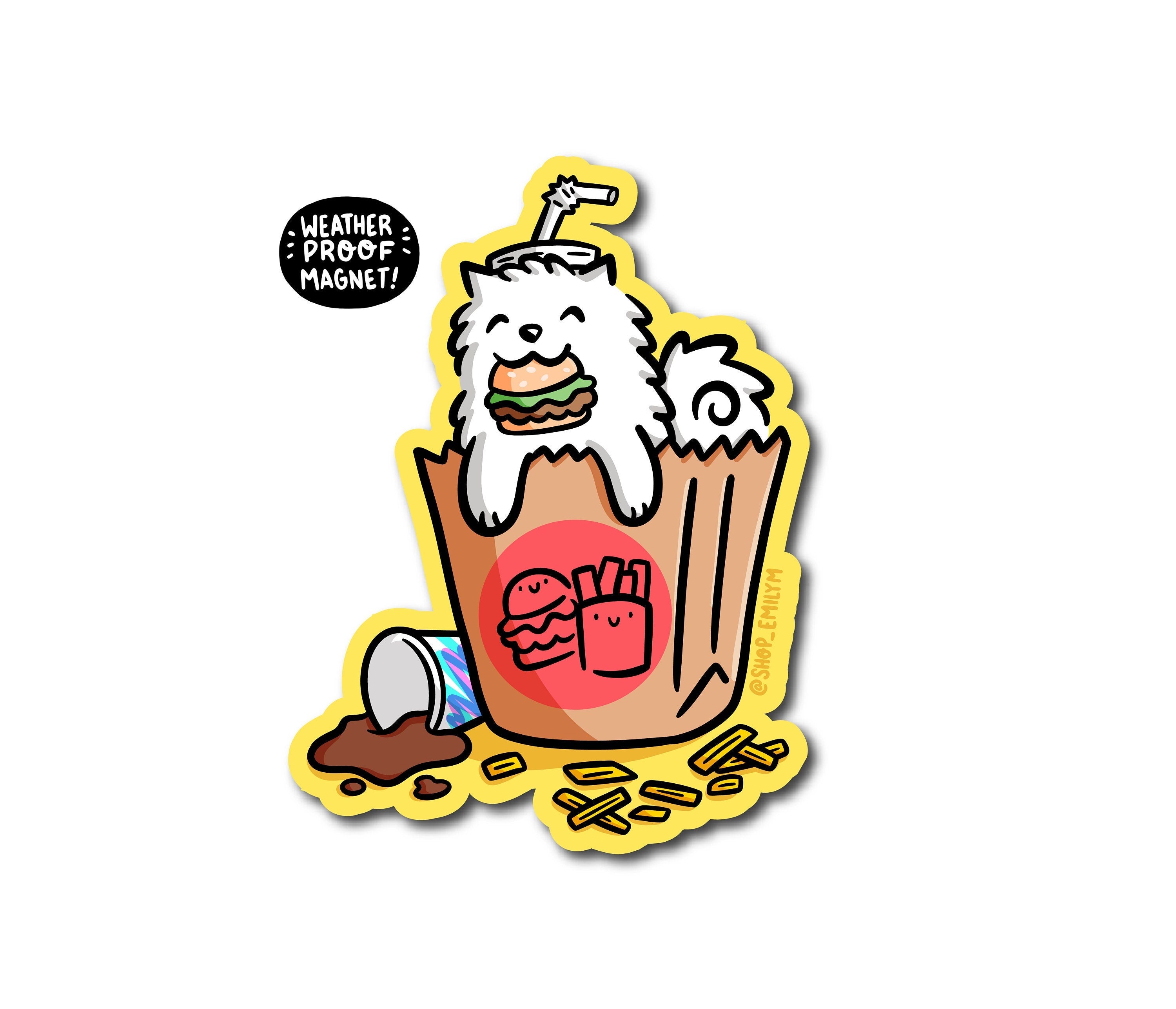 Junk Food Burger Dog Magnet