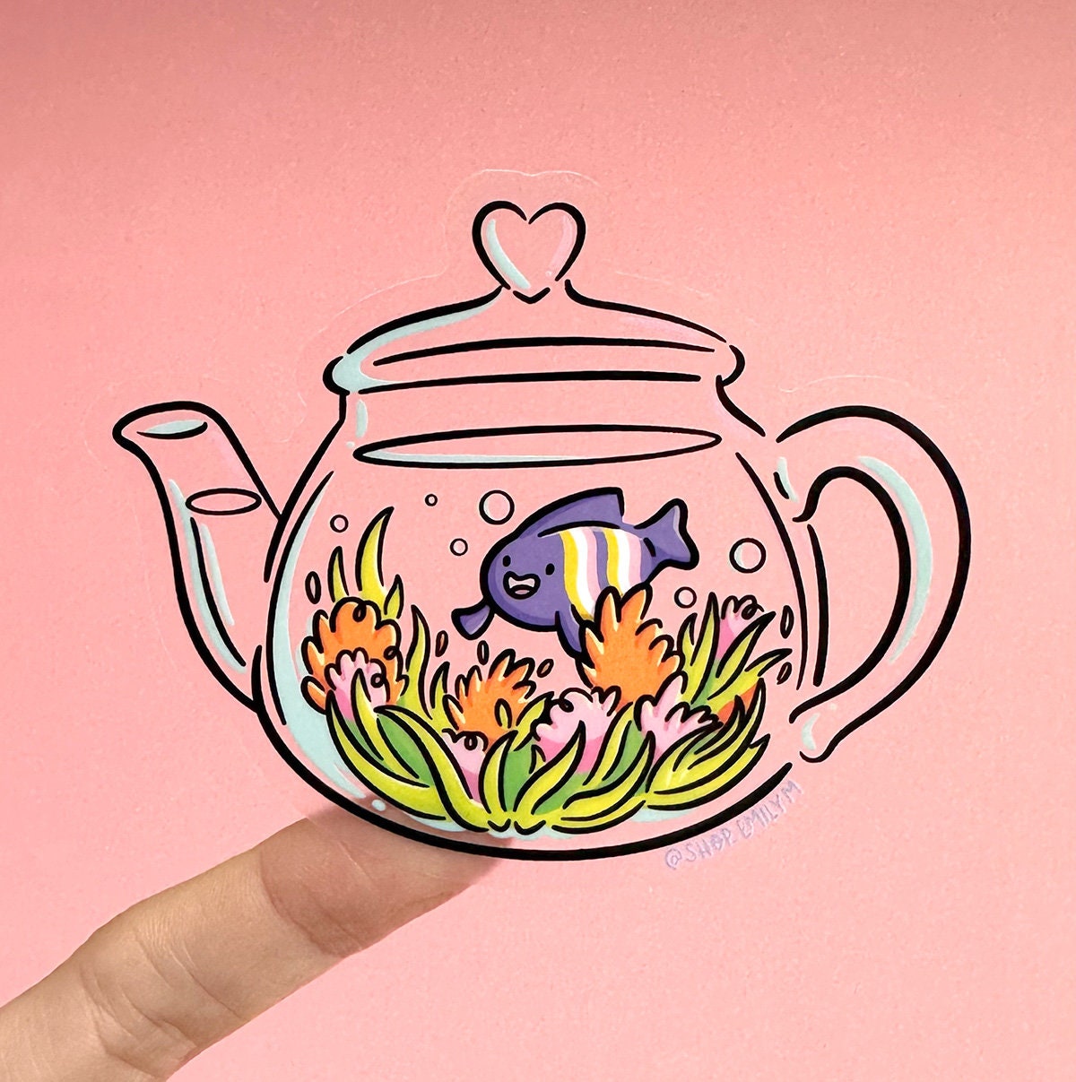 Teapot Sticker (Clear)