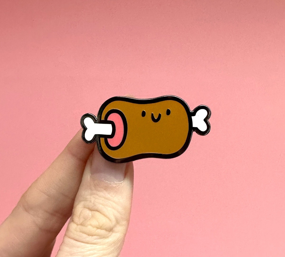 Meat Enamel Pin