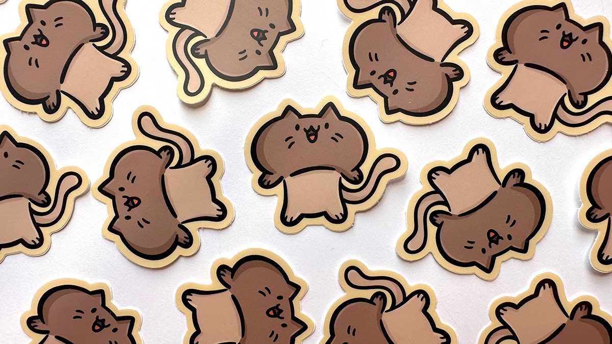 Mushroom Cat Mini Sticker