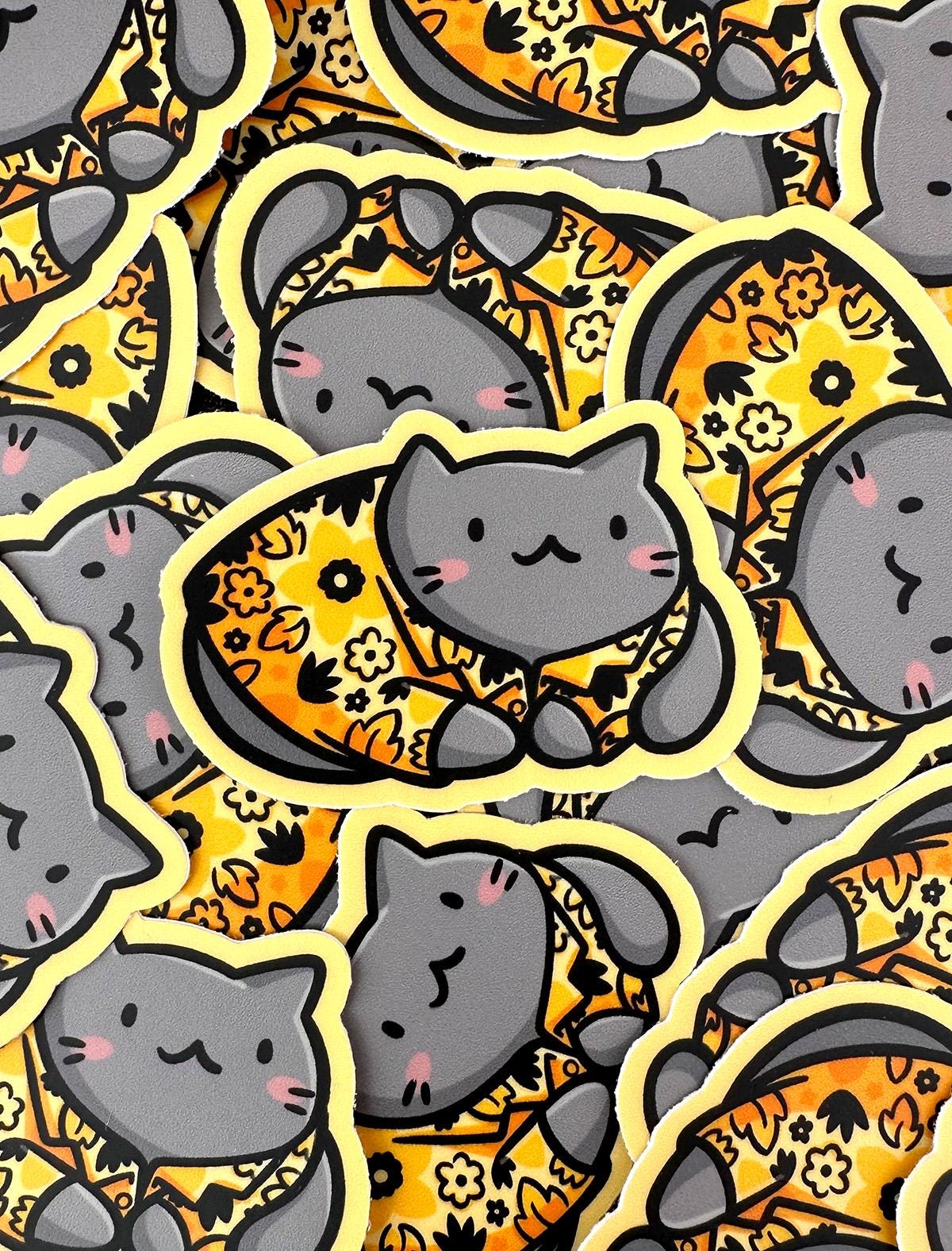 Pittsburgh Hawaiian Shirt Cat Mini Sticker