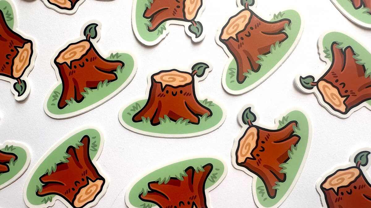 Tree Stump Mini Sticker