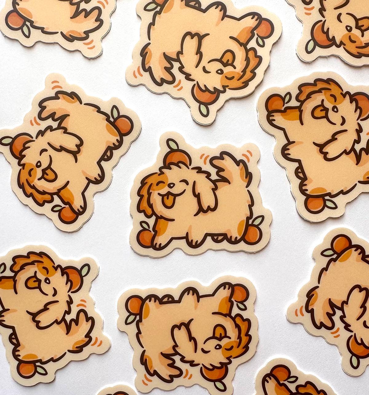 Orange Dog Mini Sticker