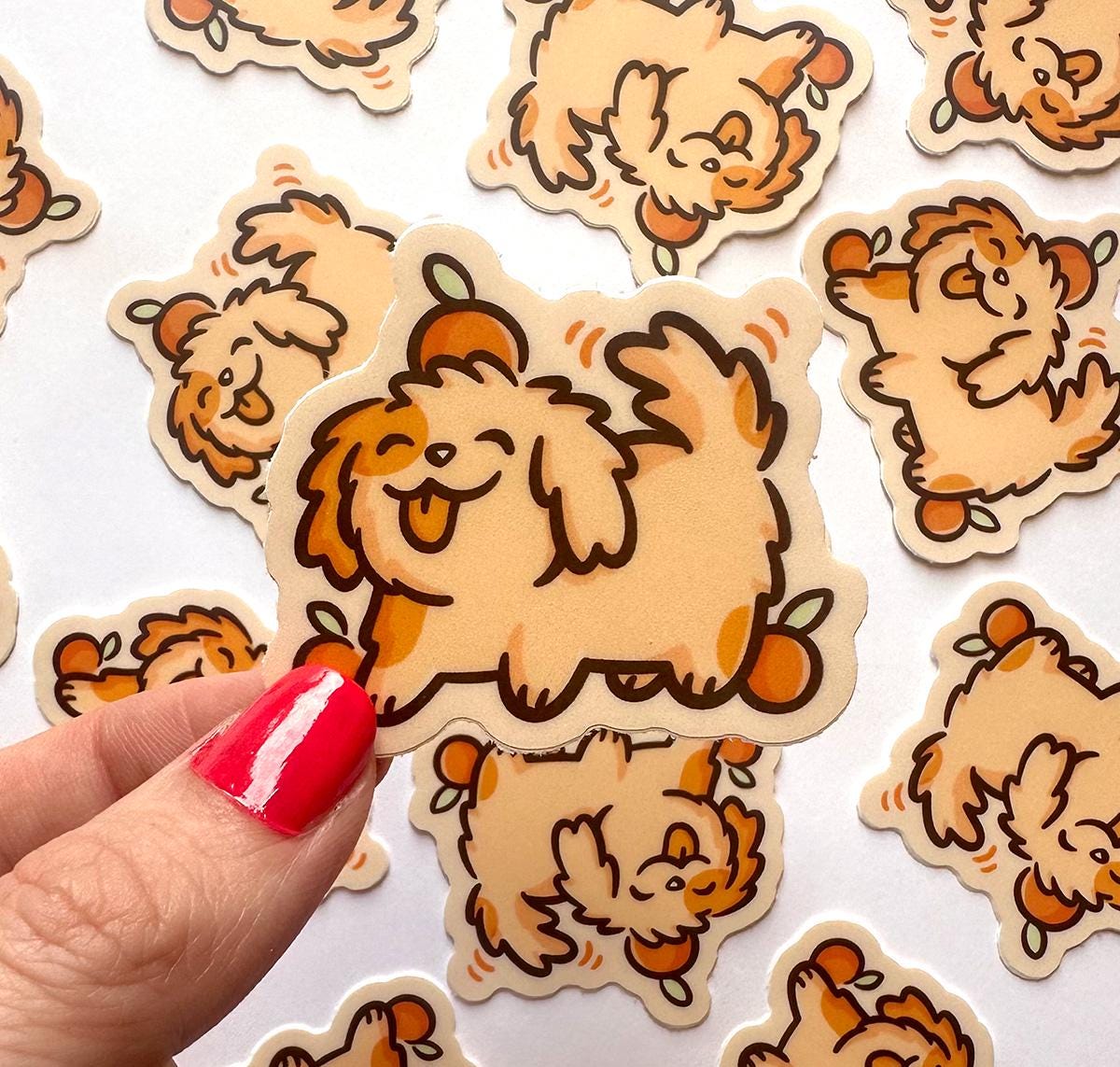 Orange Dog Mini Sticker