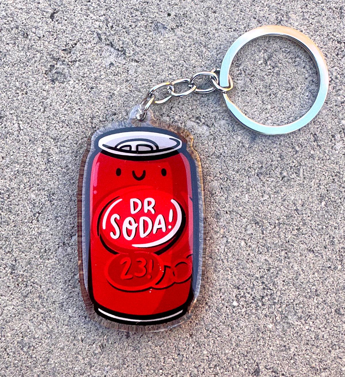 Dr. Soda Keychain