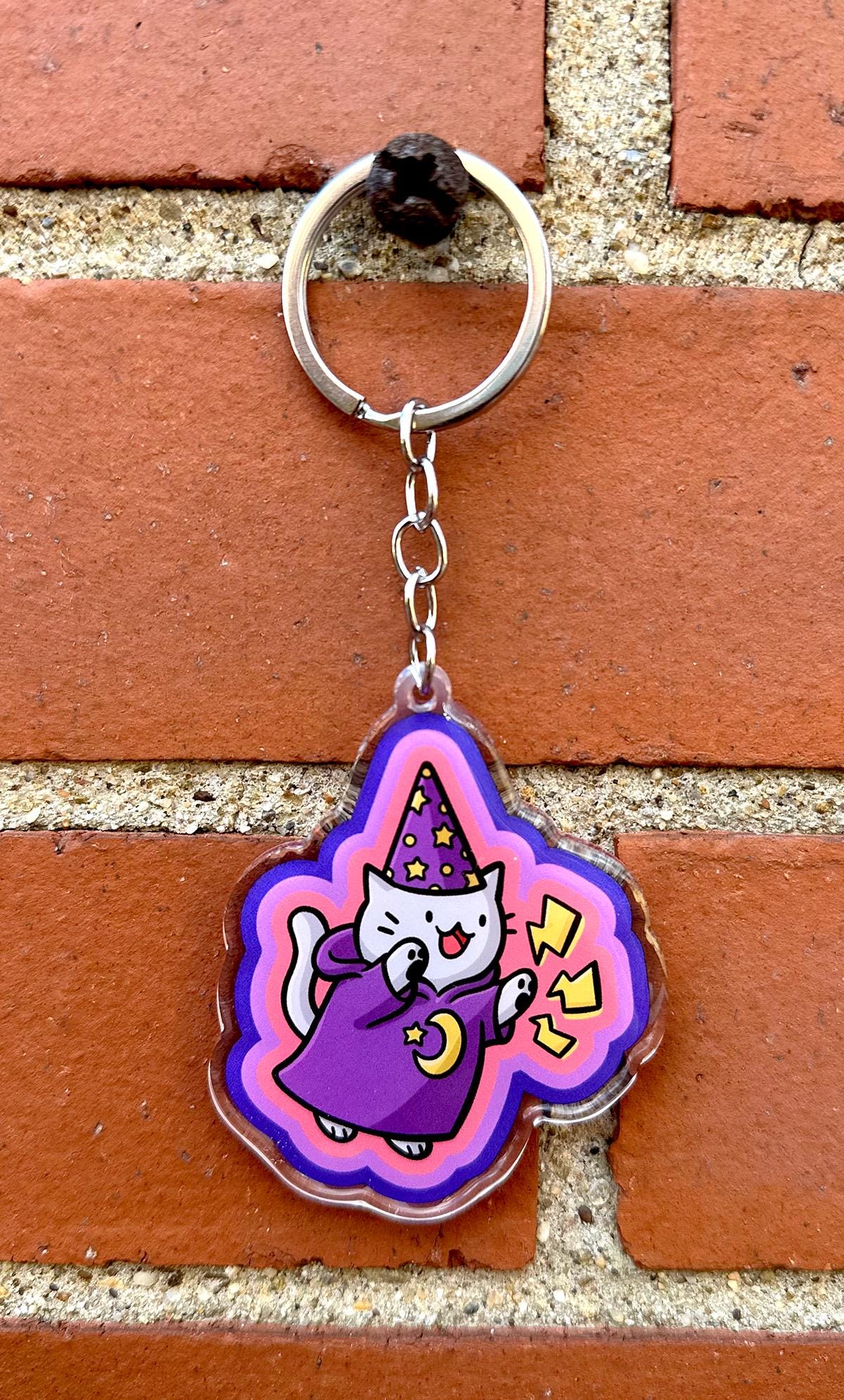 Wizard Kitty Keychain
