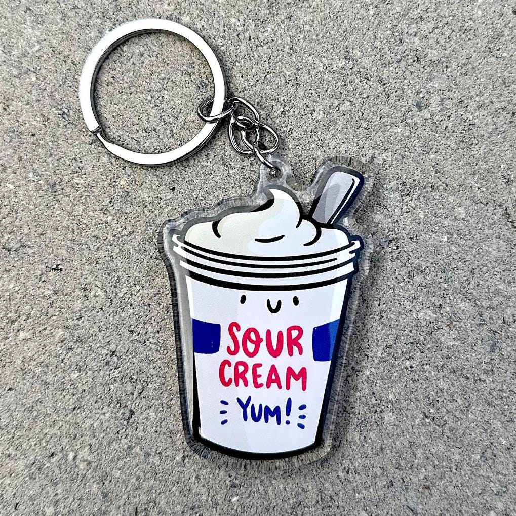 Sour Cream Keychain