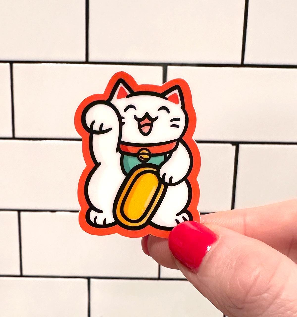 Lucky Cat Mini Sticker