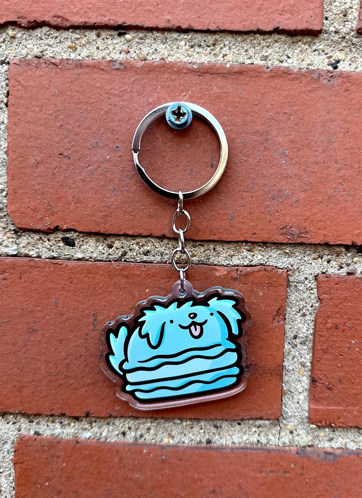 Macaron Dog Keychain