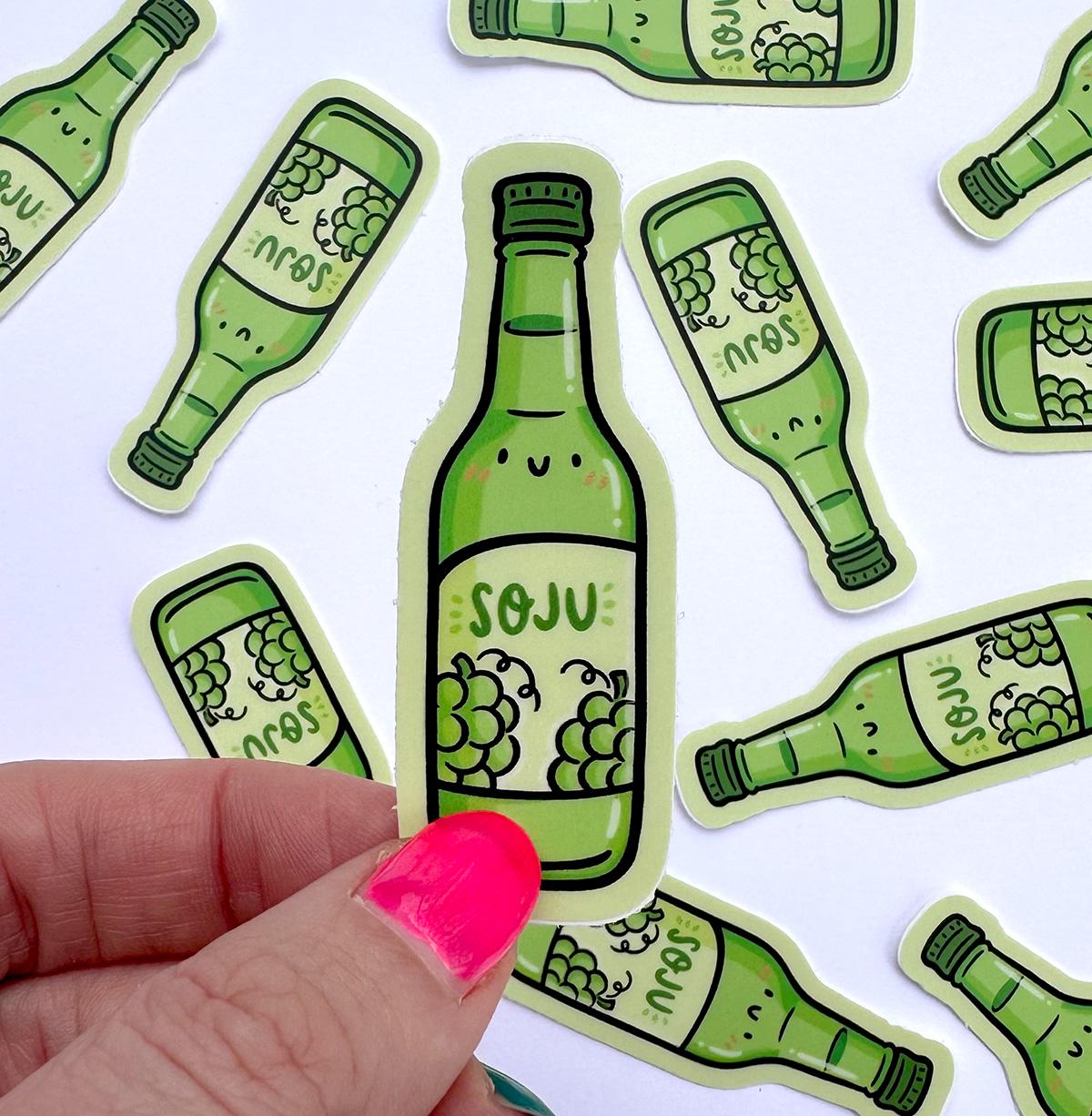 Soju Mini Sticker (Grape)