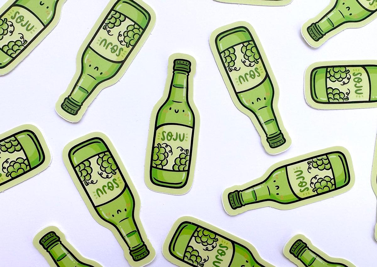 Soju Mini Sticker (Grape)
