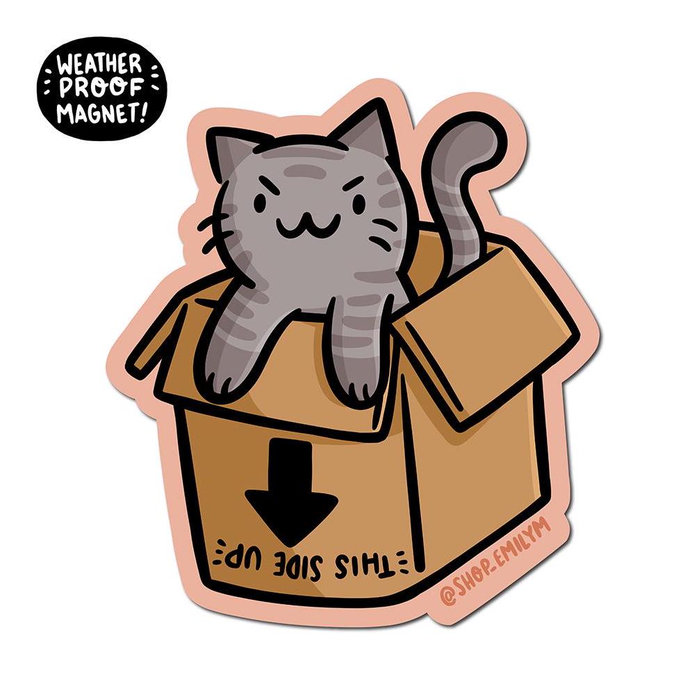 Box Cat Magnet