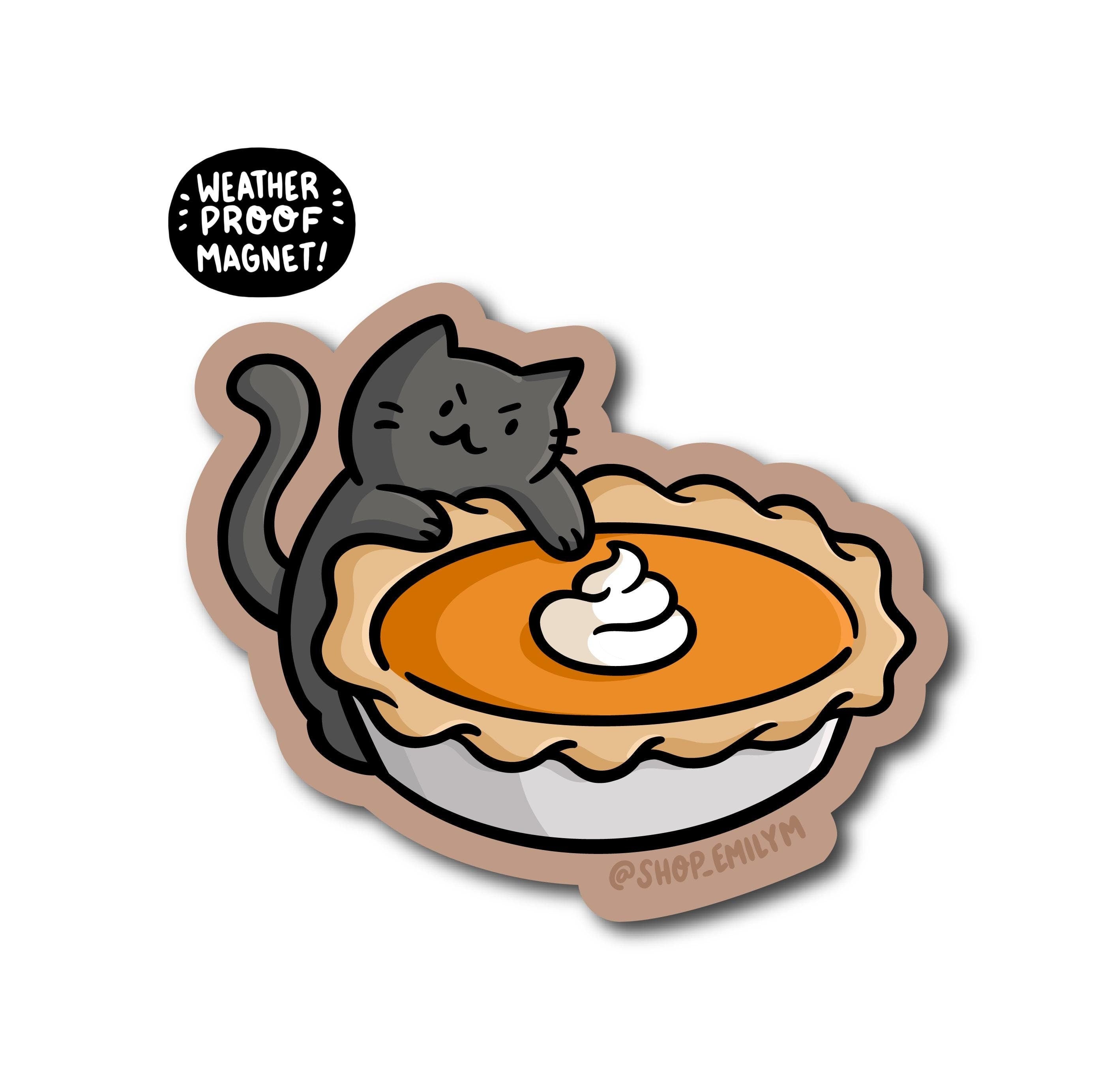 Pumpkin Pie Cat Magnet