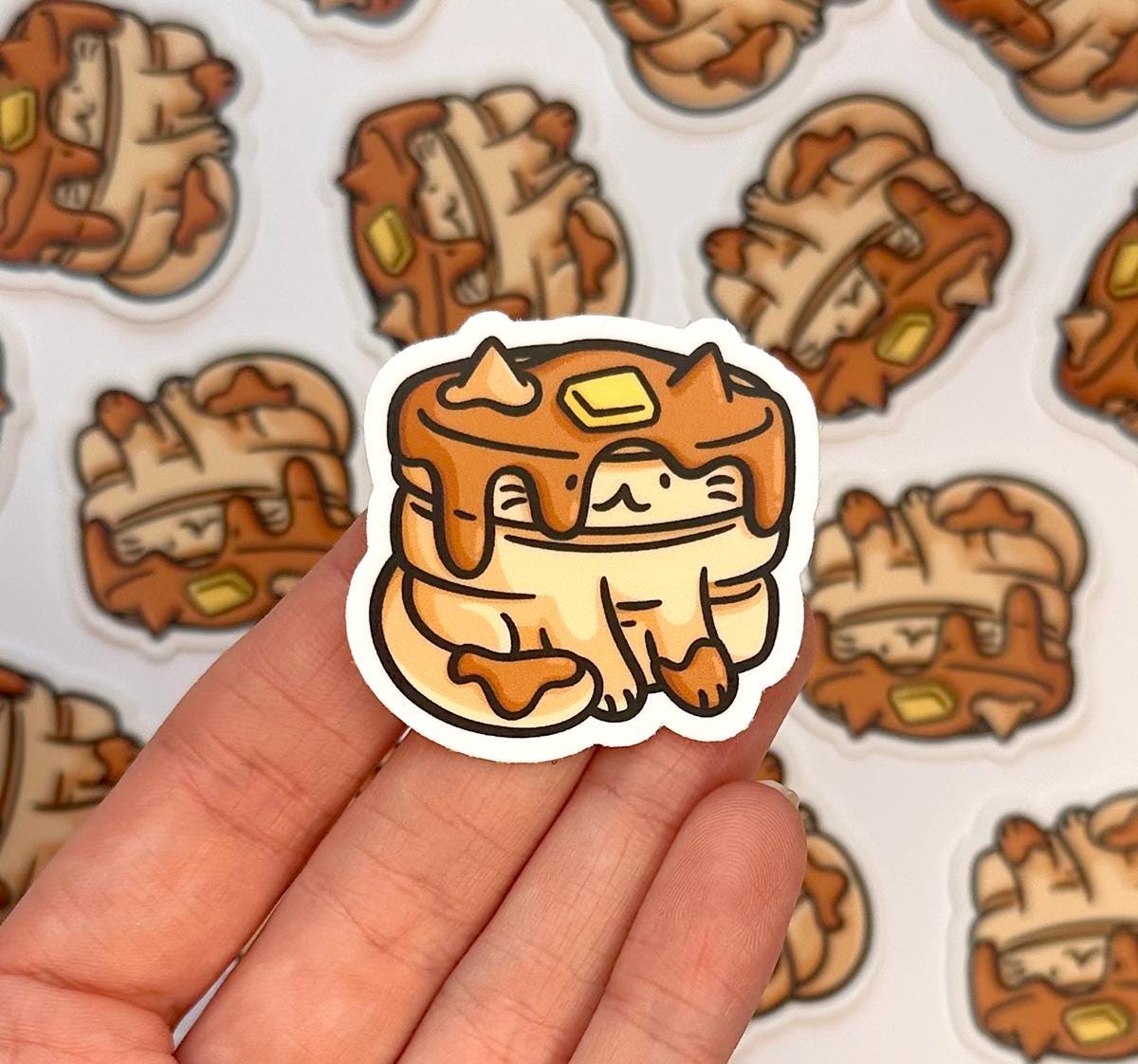 Pancakes Cat Mini Sticker