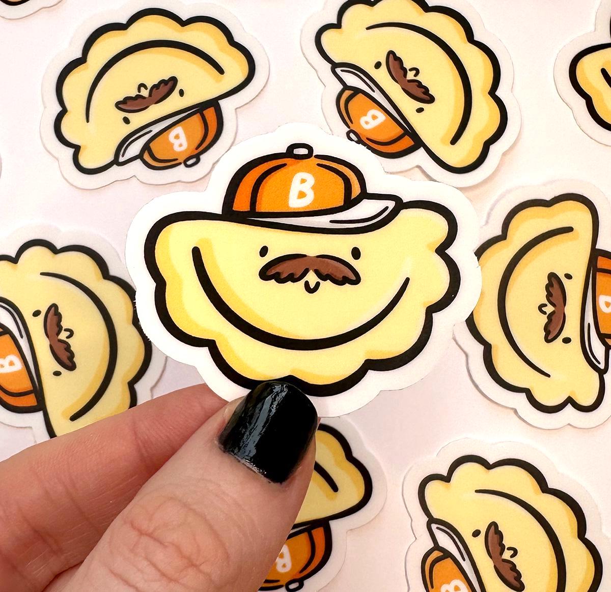 Pittsburgh Pierogi Mini Sticker (Bacon)