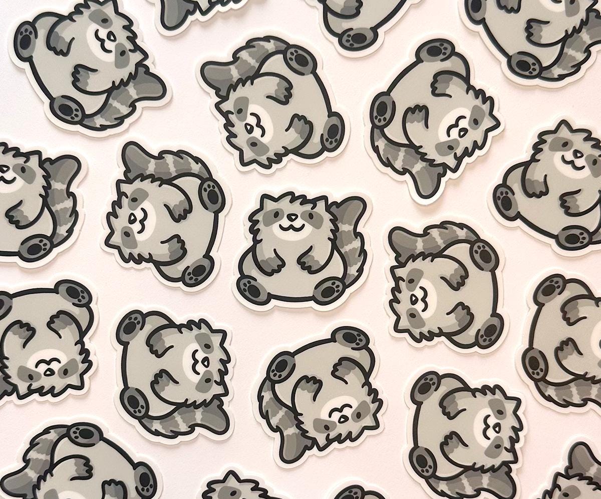 Raccoon Mini Sticker