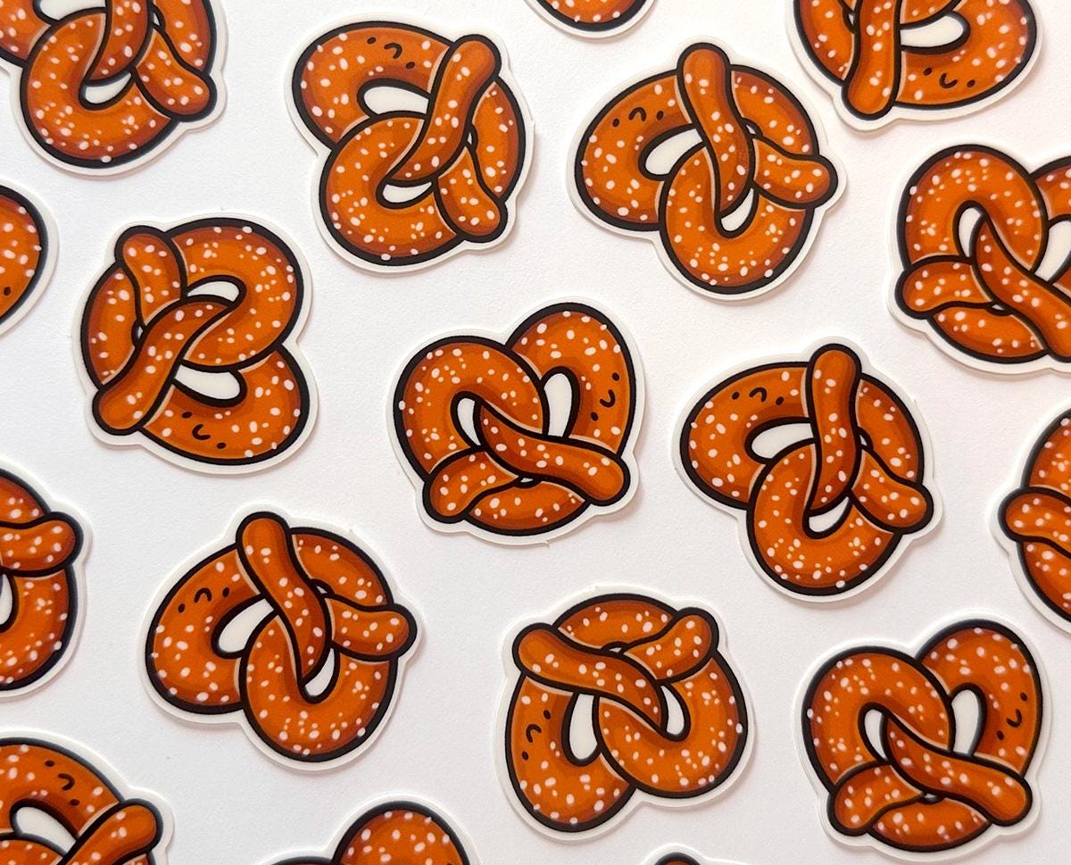 Soft Pretzel Mini Sticker