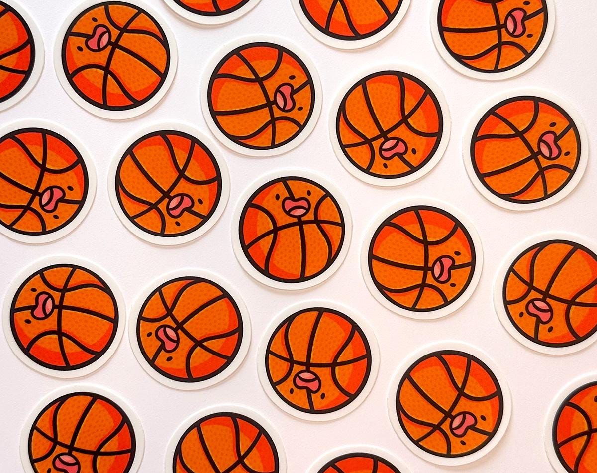 Basketball Mini Sticker
