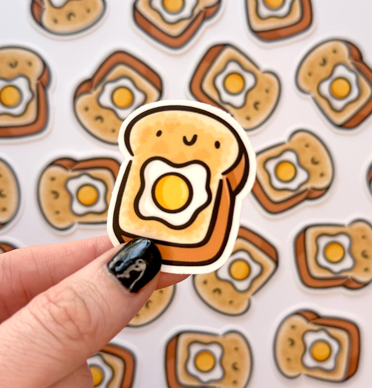 Egg & Toast Mini Sticker