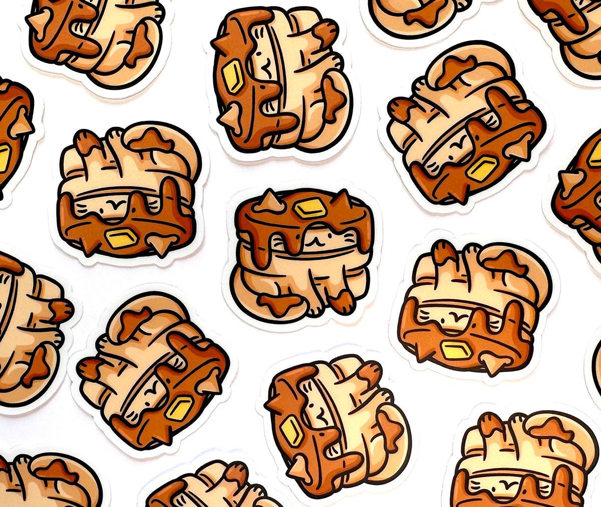 Pancakes Cat Mini Sticker