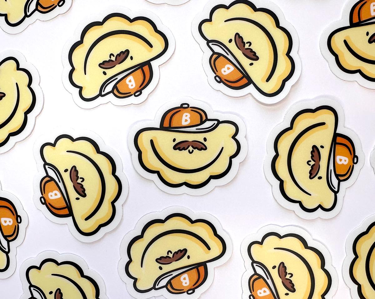 Pittsburgh Pierogi Mini Sticker (Bacon)