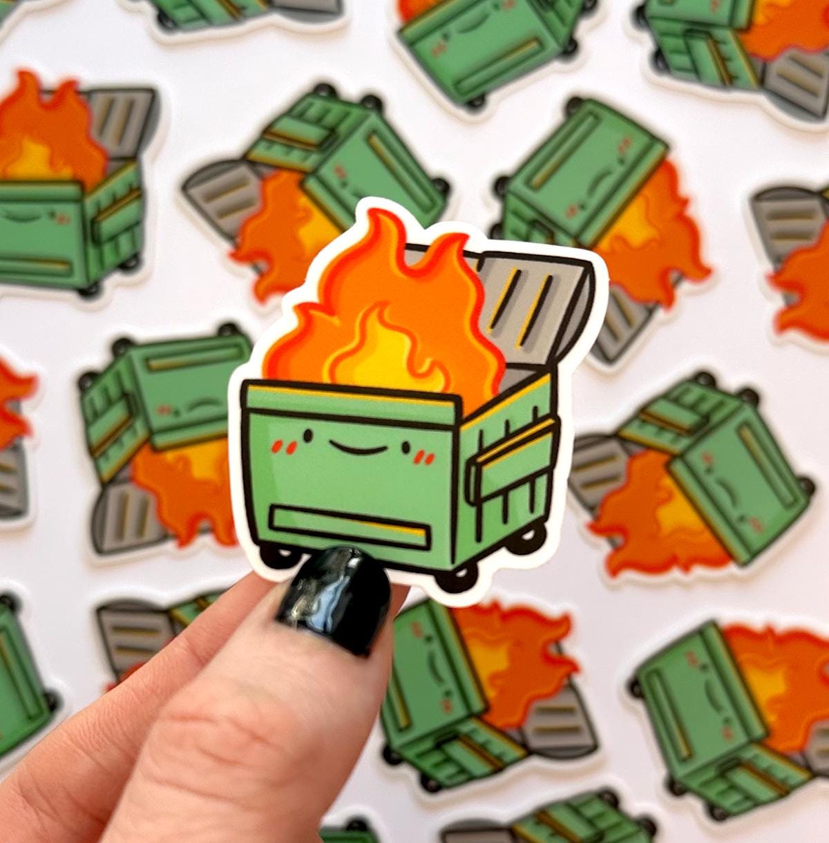 Dumpster Fire Mini Sticker