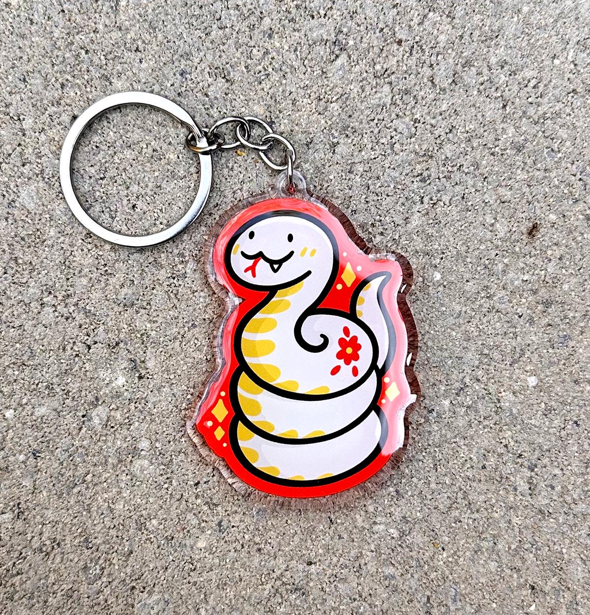 Snake Zodiac Keychain