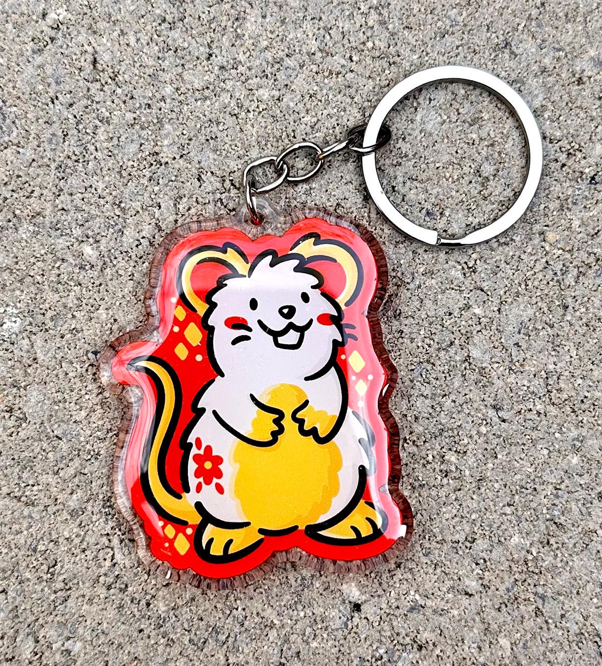 Rat Zodiac Keychain