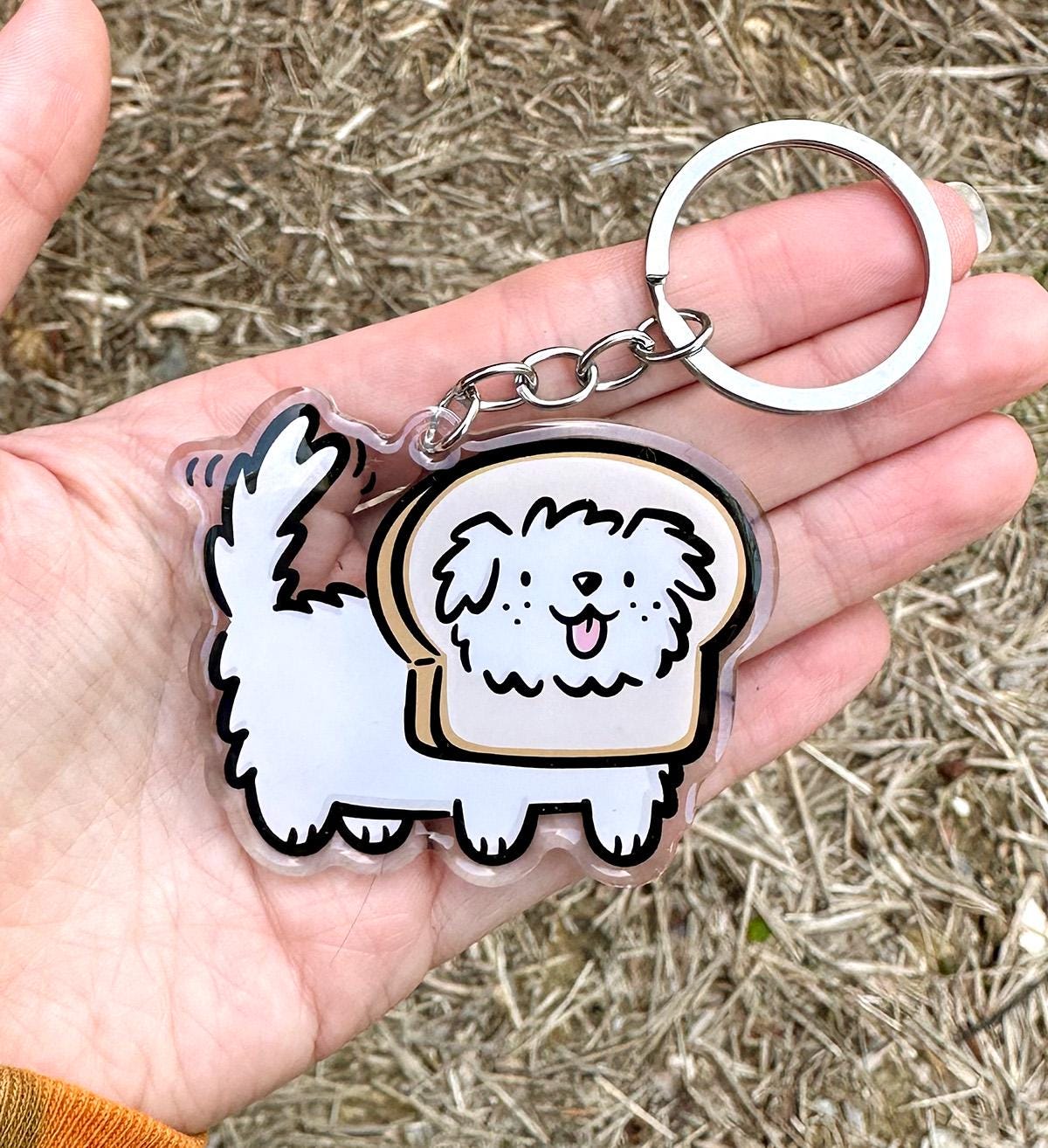 Bread Dog Keychain