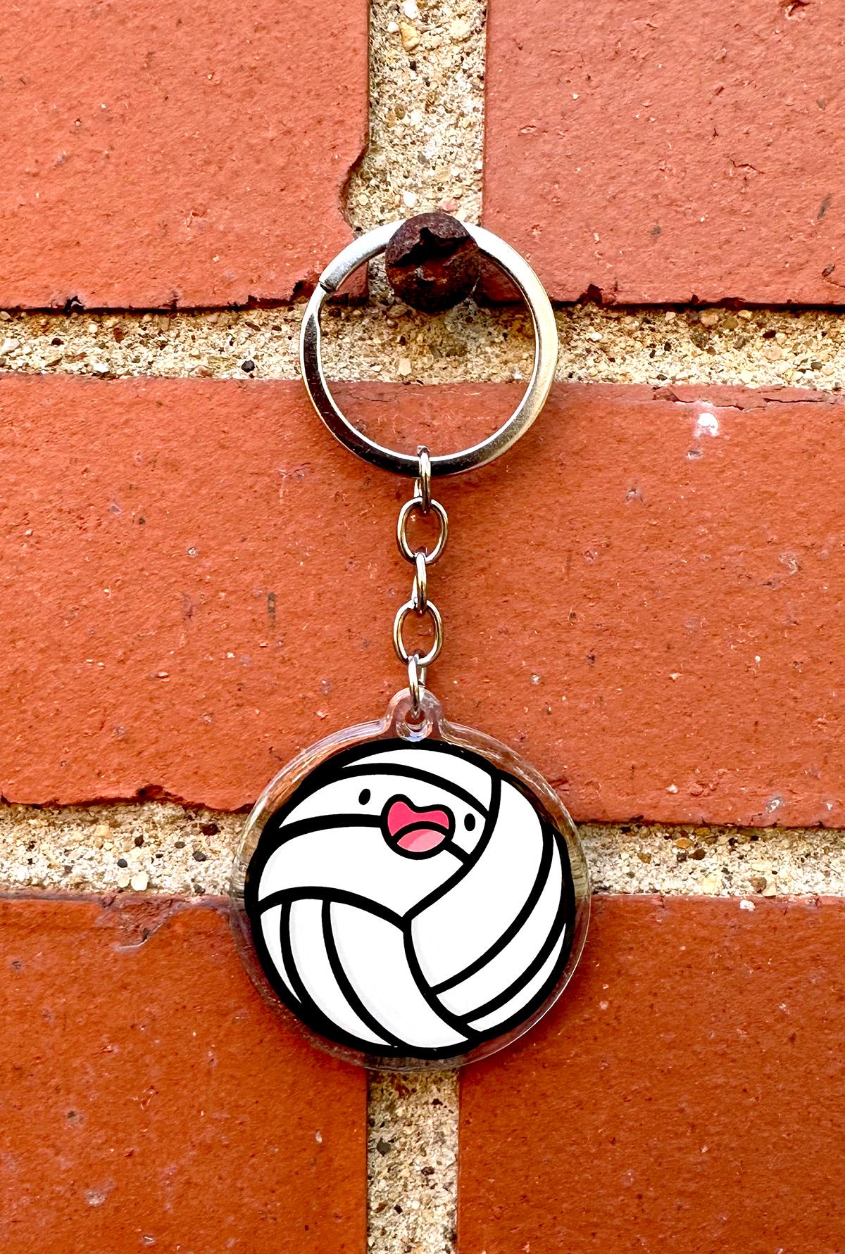 Volleyball Keychain