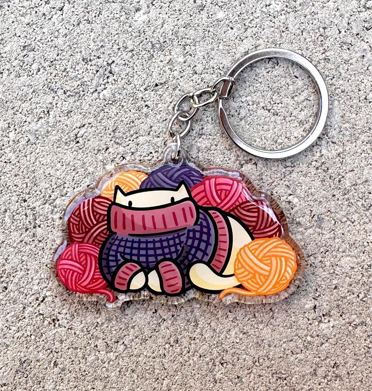 Sweater Cat Keychain