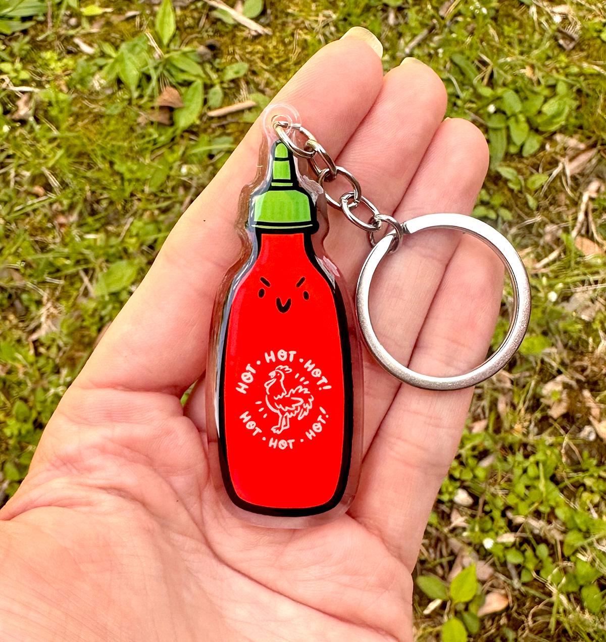 Sriracha Keychain