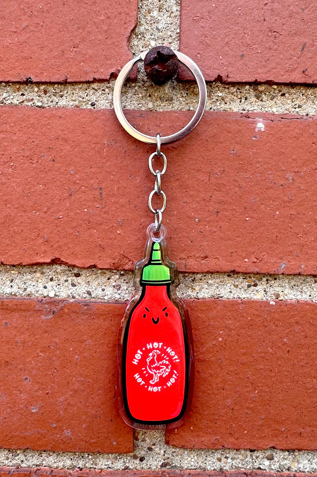 Sriracha Keychain