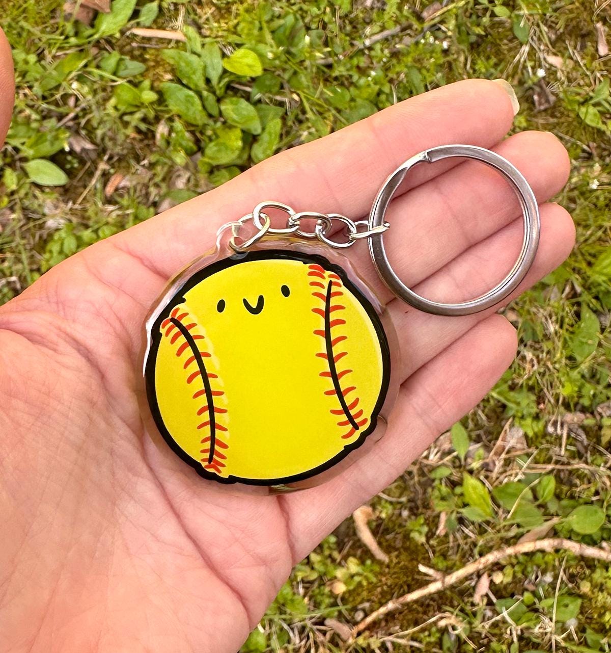 Softball Keychain
