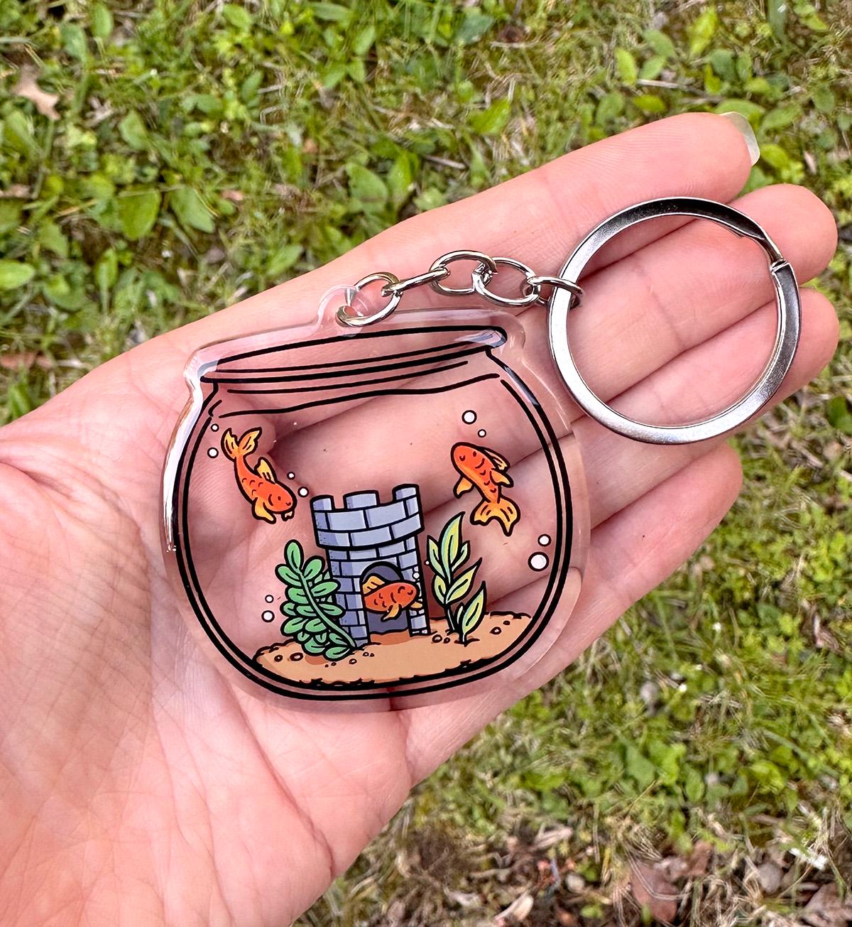 Fish Bowl Keychain