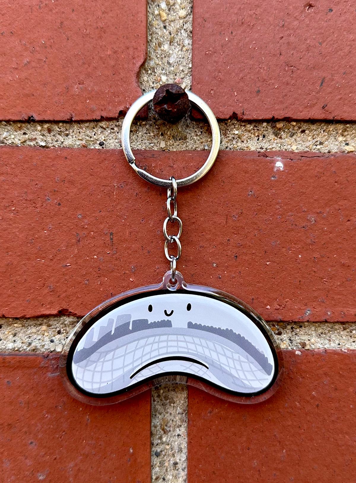 Chicago Bean Keychain