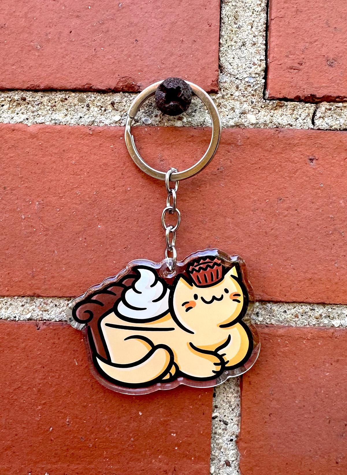 Peanut Butter Pie Cat Keychain