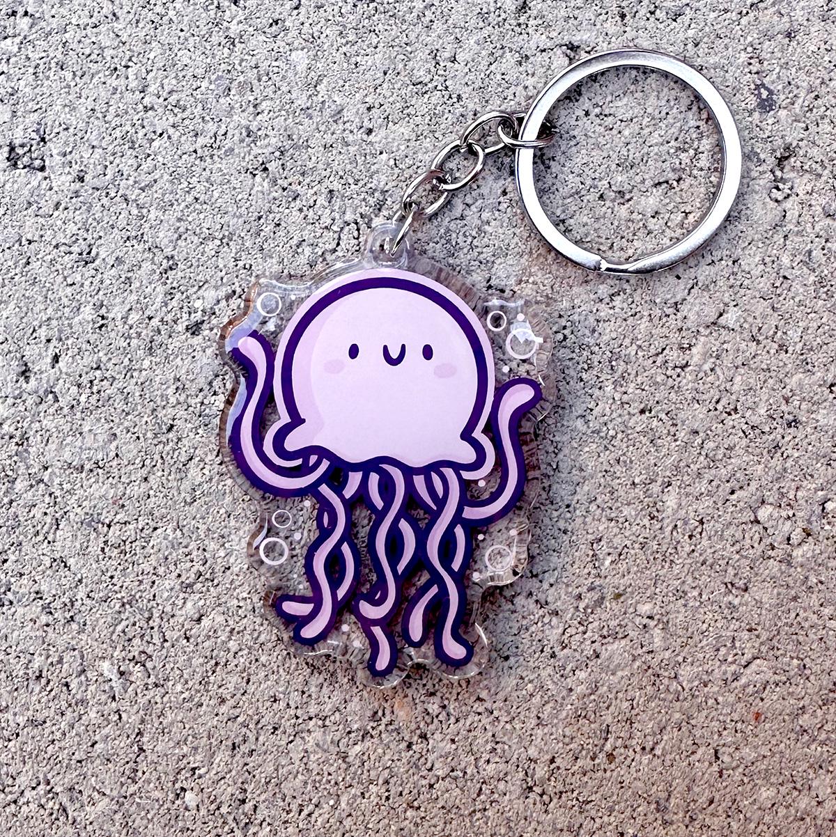 Jellyfish Keychain