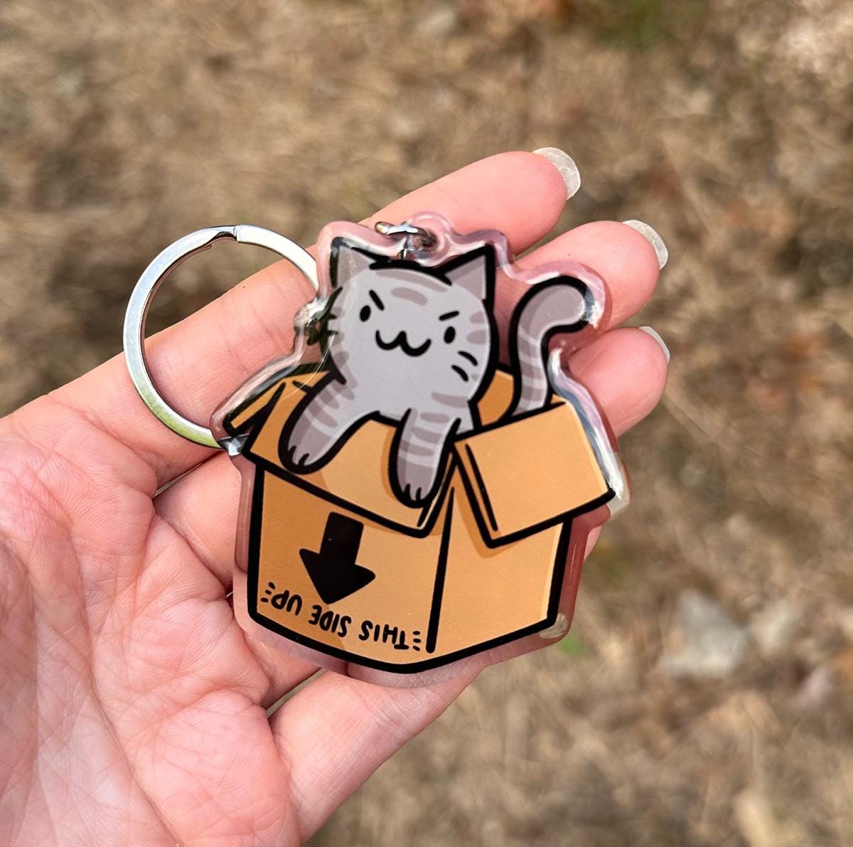 Box Cat Keychain