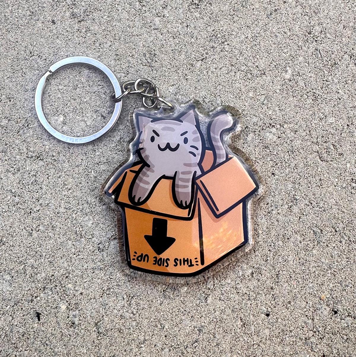 Box Cat Keychain