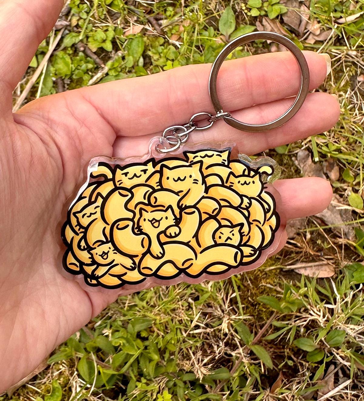 Cataroni & Cheese Keychain