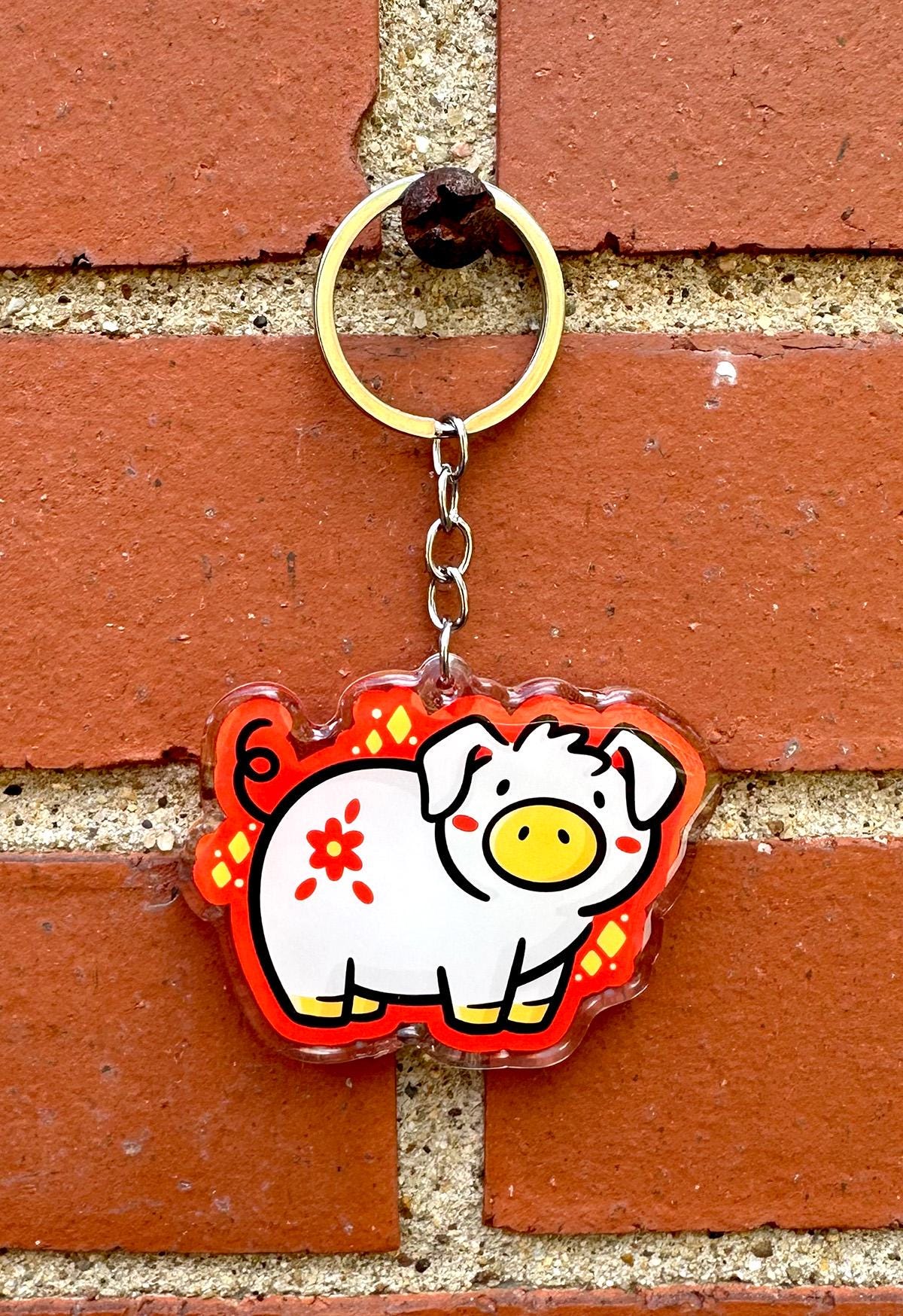 Pig Zodiac Keychain