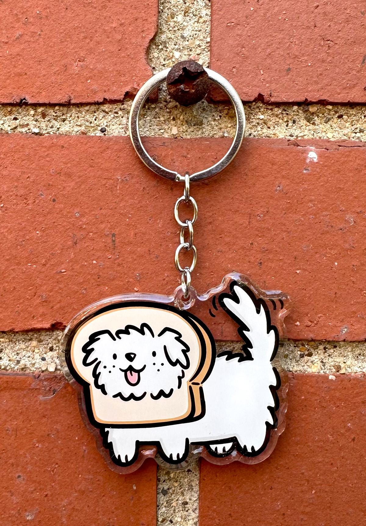 Bread Dog Keychain